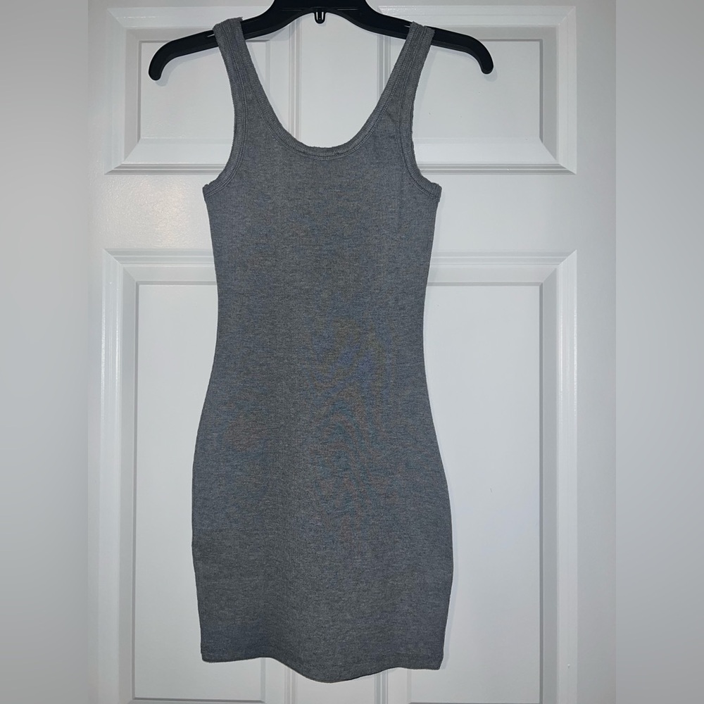 Grey size small form fitting tank top dress. Signatures size small